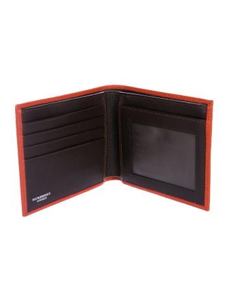 Burberry London Grained Leather Bifold Wallet w/ Tags