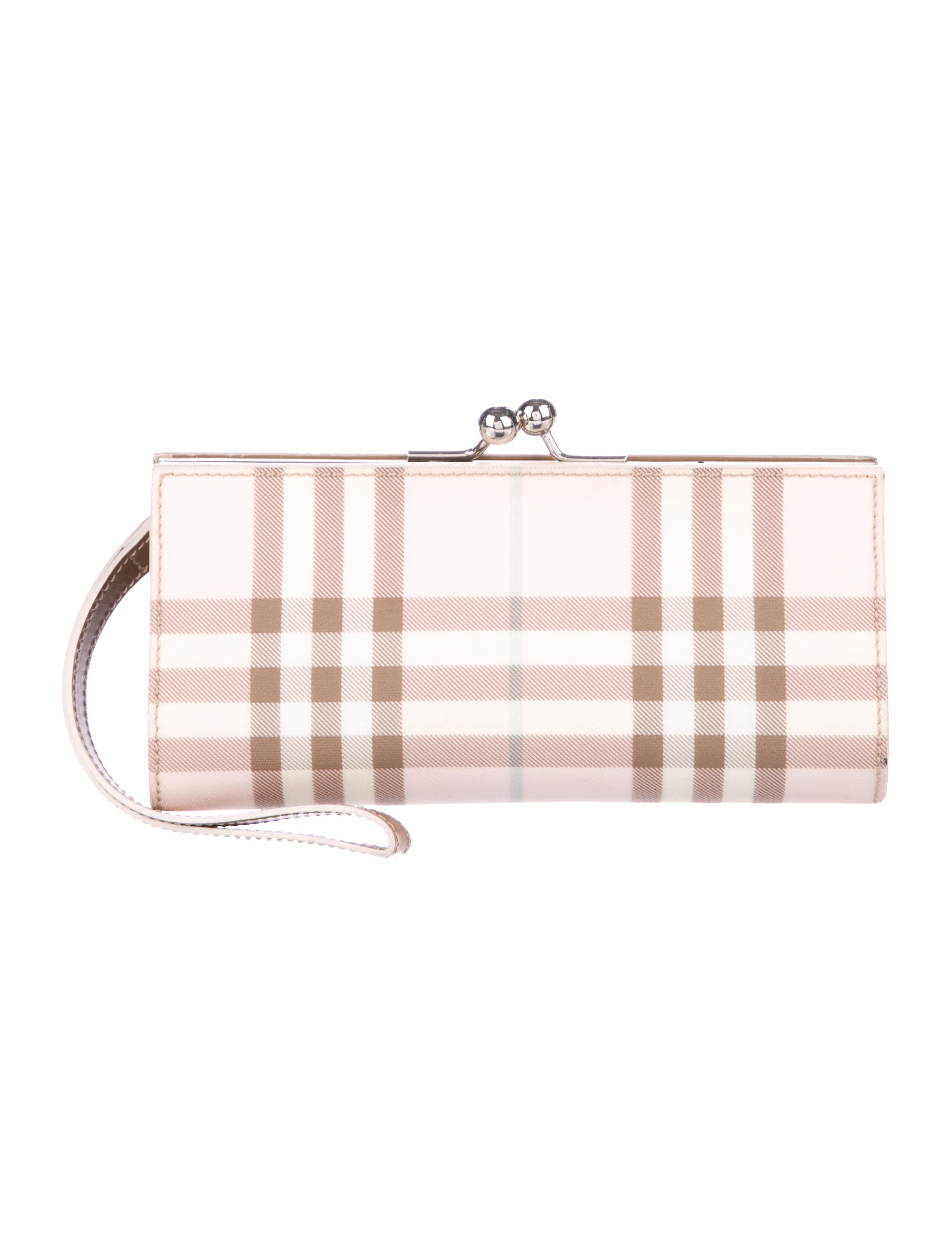 Burberry London Check Kiss-Lock Clutch - Pink Clutches, Handbags
