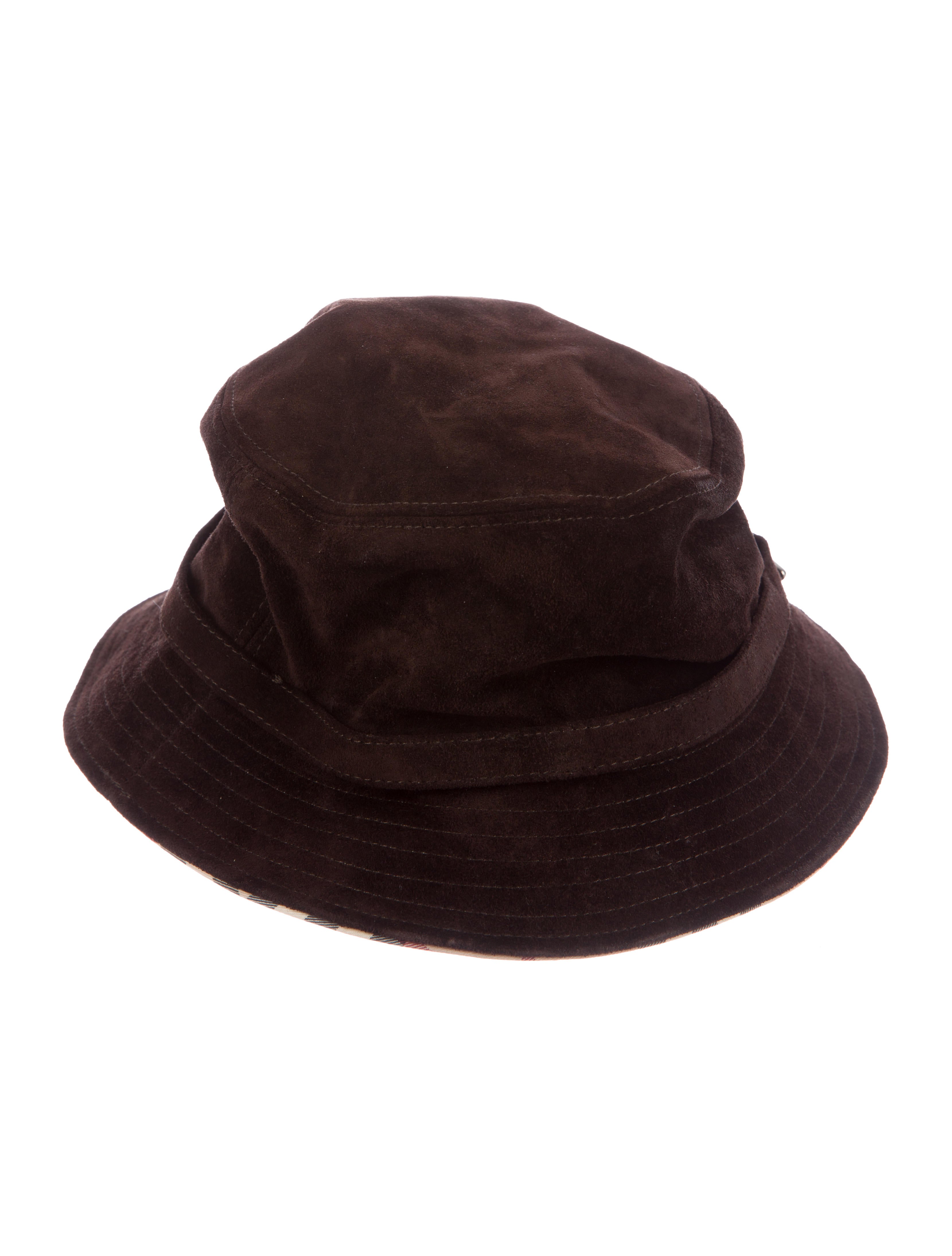 Burberry London Suede Bucket Hat w/ Tags - Brown Hats 