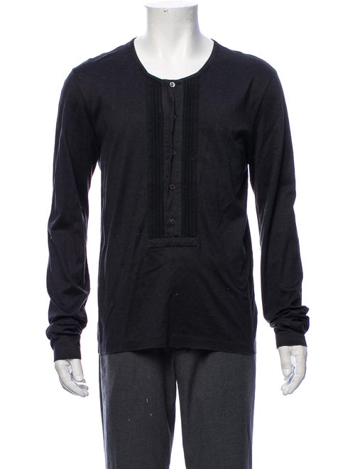 Burberry London Pleated Long Sleeve Shirt black