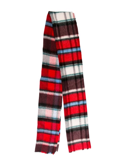 Burberry London Mohair Check Scarf Red