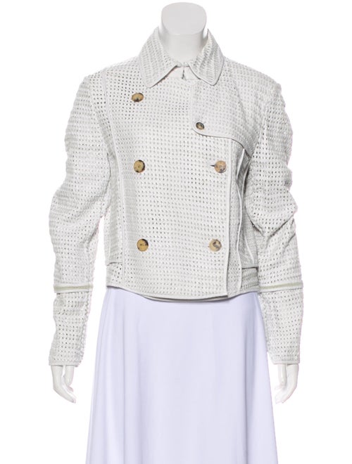 Burberry London Leather Jacket White