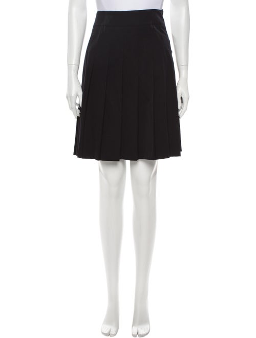 Burberry London Pleated Knee-Length Skirt Black
