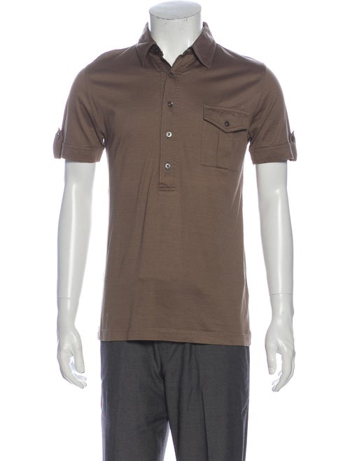 Burberry London Woven Short Sleeve Polo