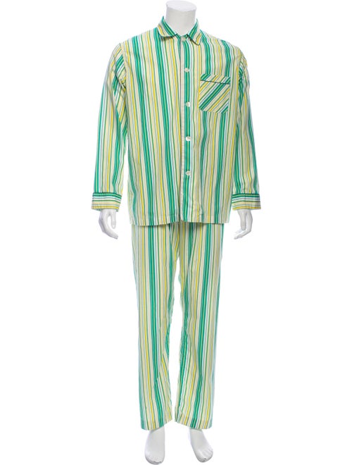Burberry London Striped Pajama Set Green