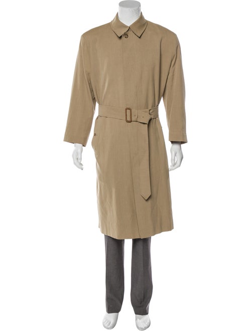 Burberry London Wool Belted Coat khaki