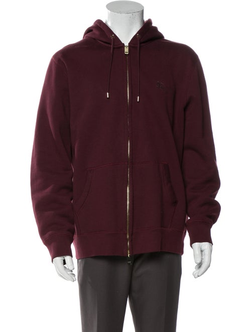 Burberry London Crew Neck Long Sleeve Hoodie Red