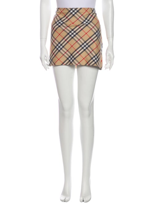 Burberry London Plaid Print Mini Skirt