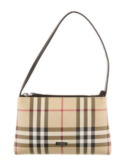 Burberry London Nova Check Zip Pochette Silver
