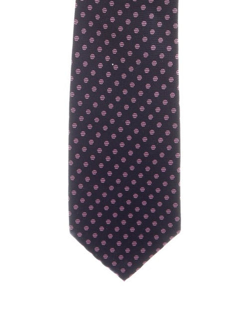 Burberry London Polka Dot Silk Tie navy