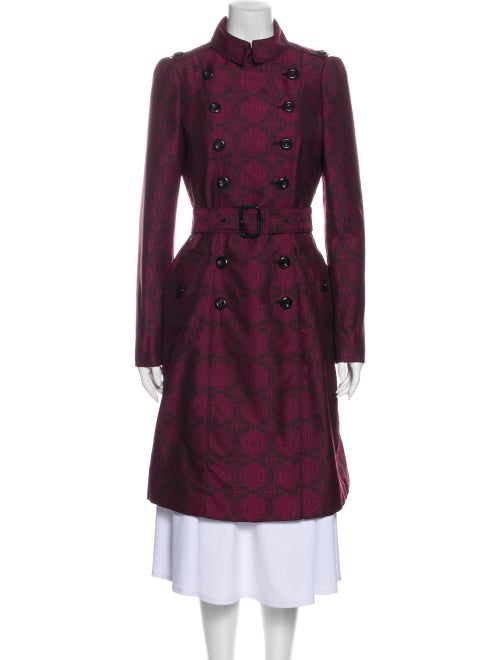 Burberry London Printed Trench Coat Pink