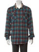 Burton Plaid Print Long Sleeve Western Shirt