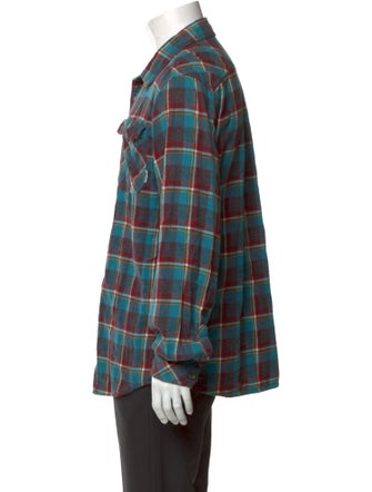 Burton Plaid Print Long Sleeve Western Shirt