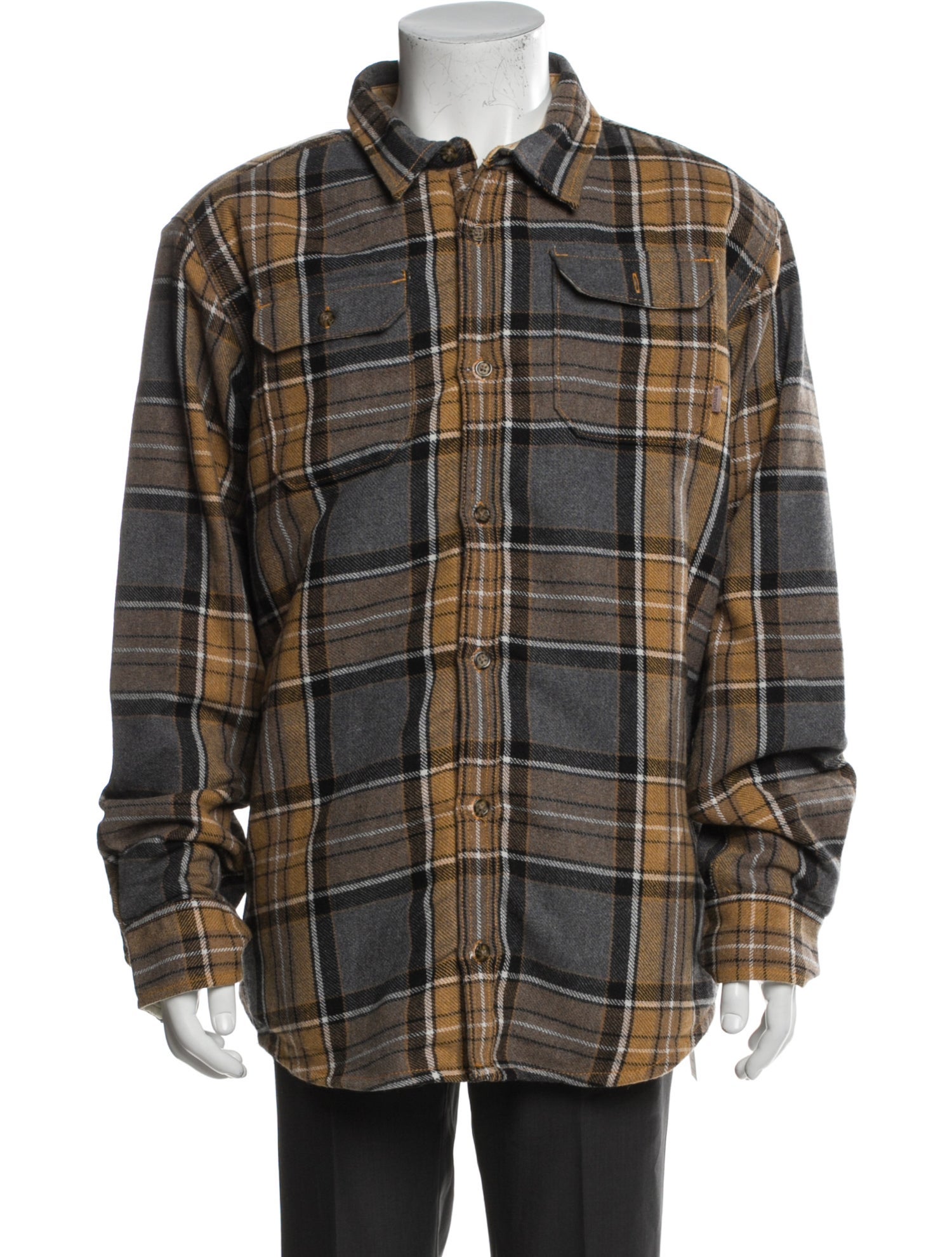 Burton Plaid Print Puffer Coat