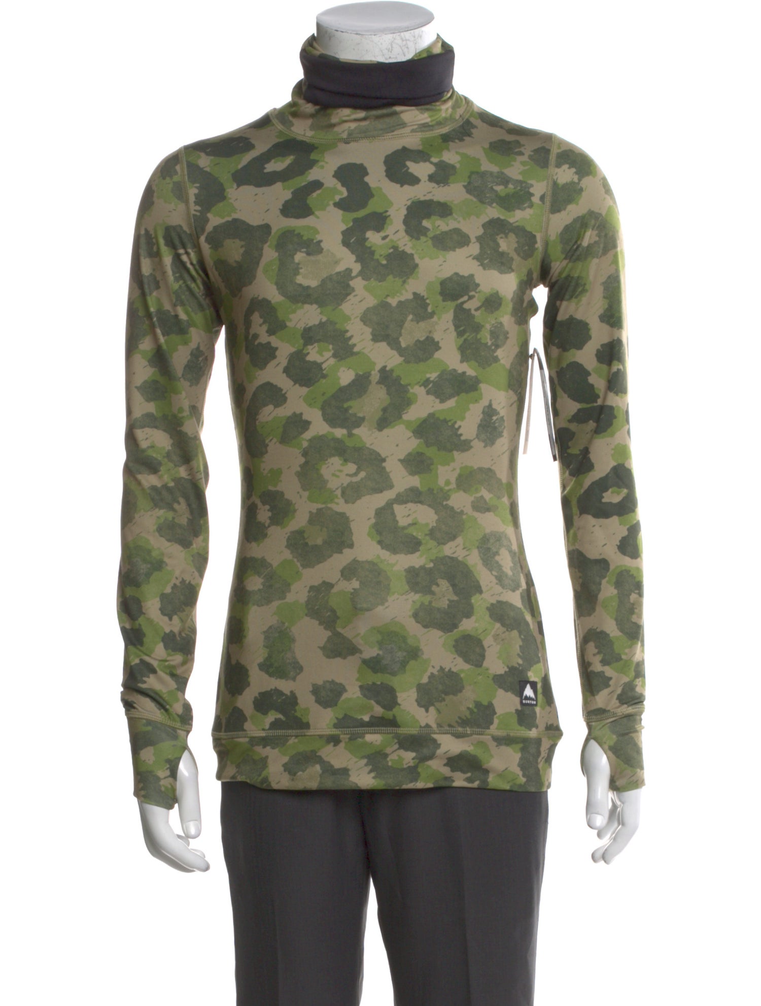 Burton Printed Mock Neck Henley w/ Tags