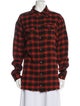 B-Used Plaid Print Long Sleeve Button-Up Top