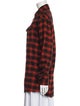 B-Used Plaid Print Long Sleeve Button-Up Top