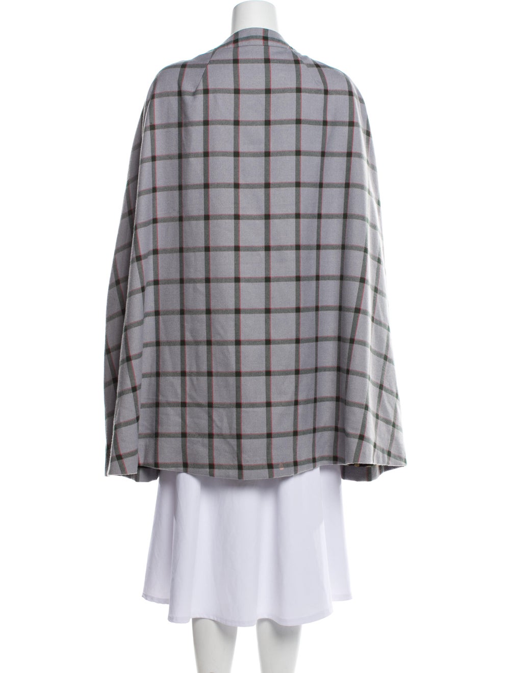 Buru Plaid Print Cape - image 3