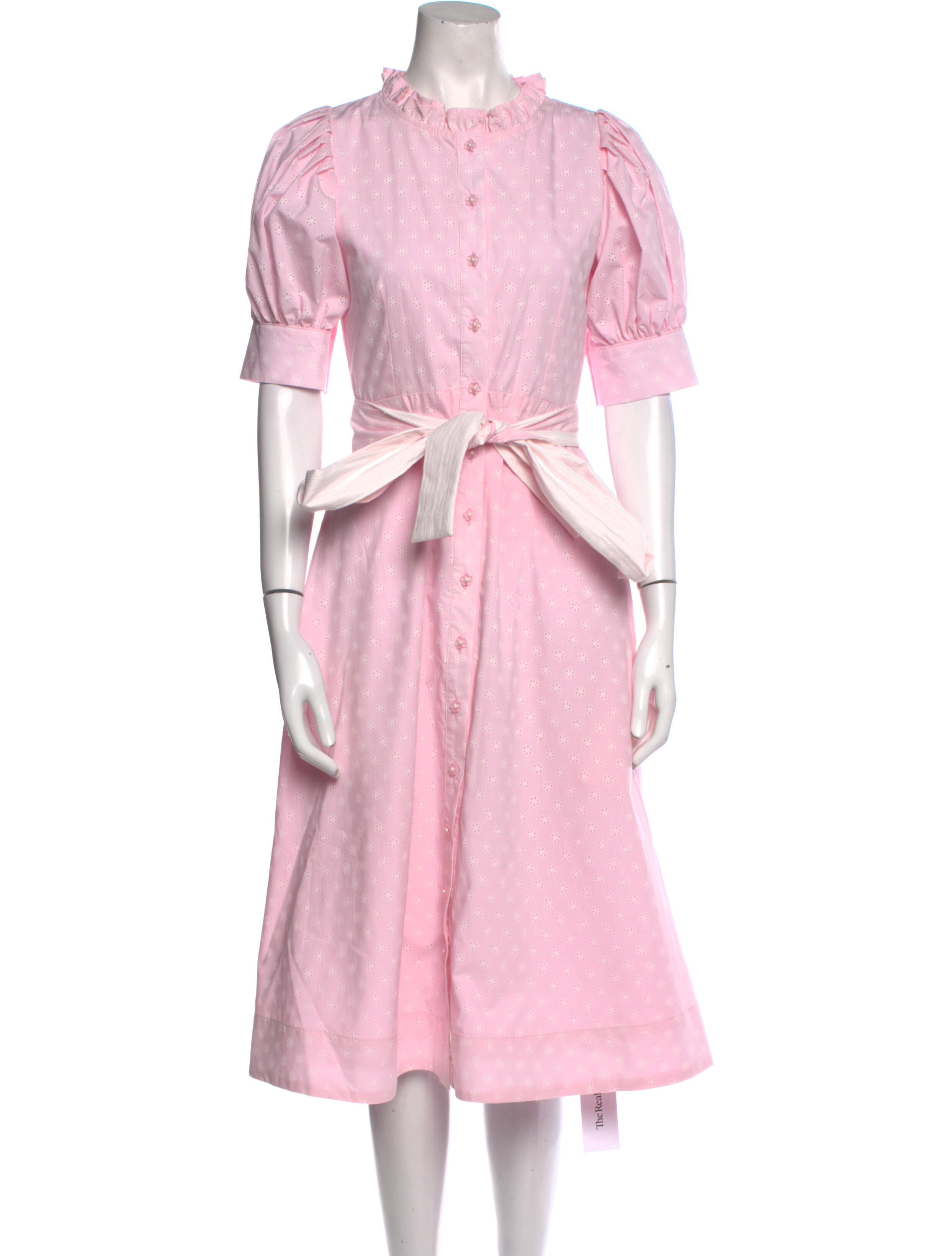 Buru Mock Neck Midi Length Dress Pink Dresses, Clothing WBUUR20168