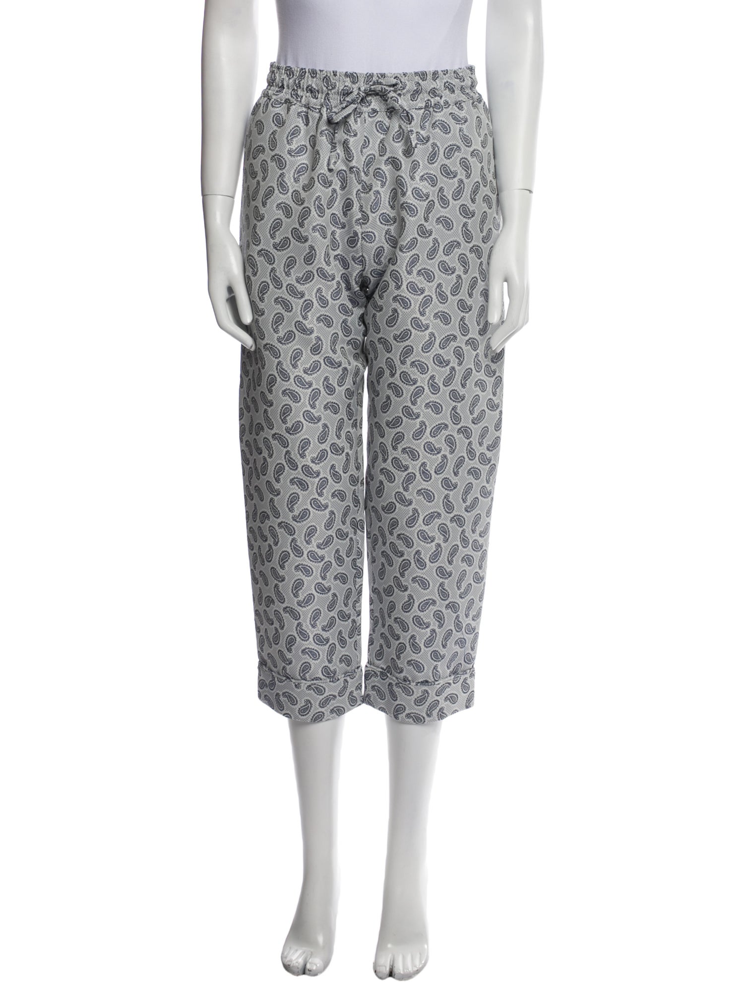 Buru Paisley Print Straight Leg Pants