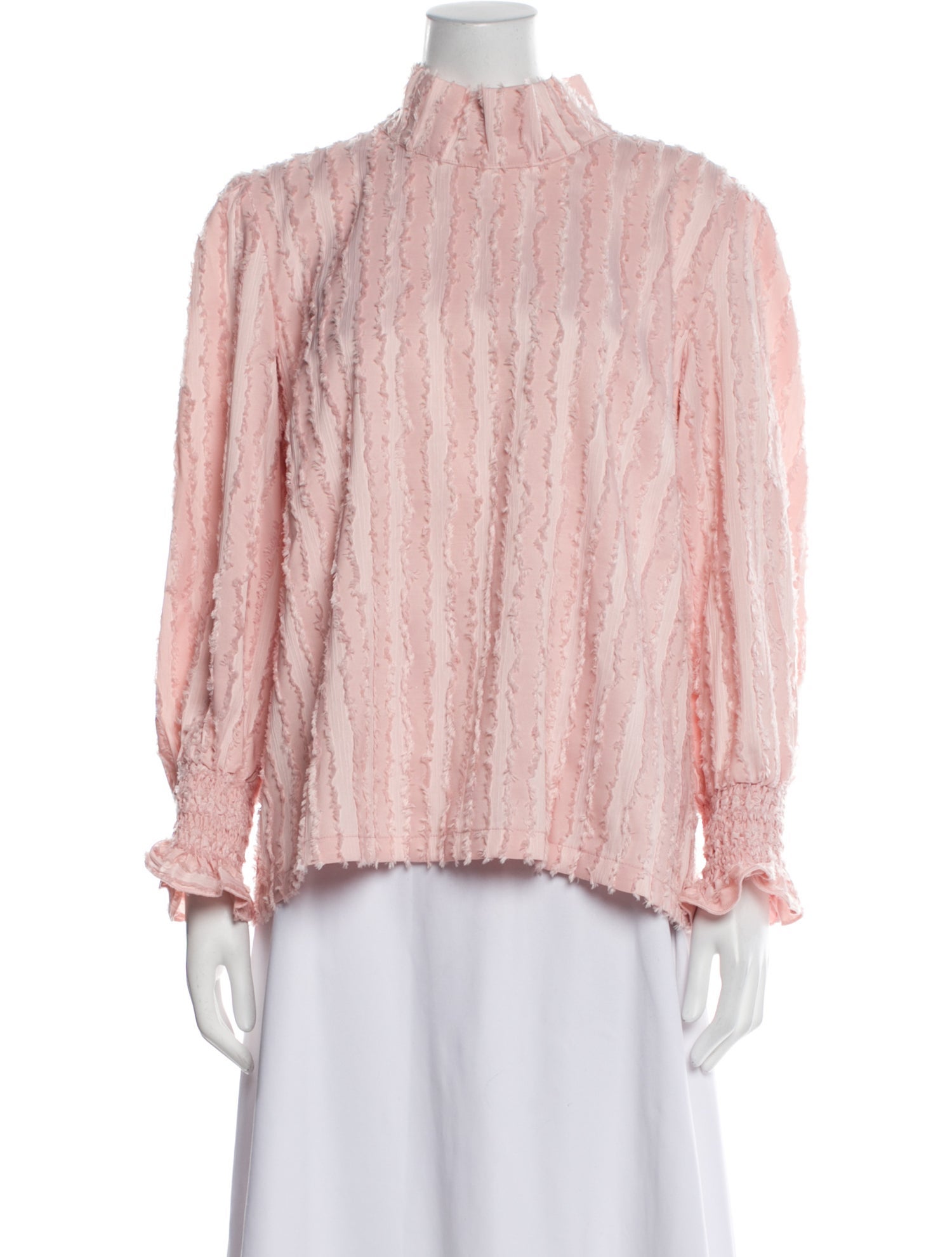 Buru Mock Neck Long Sleeve Blouse