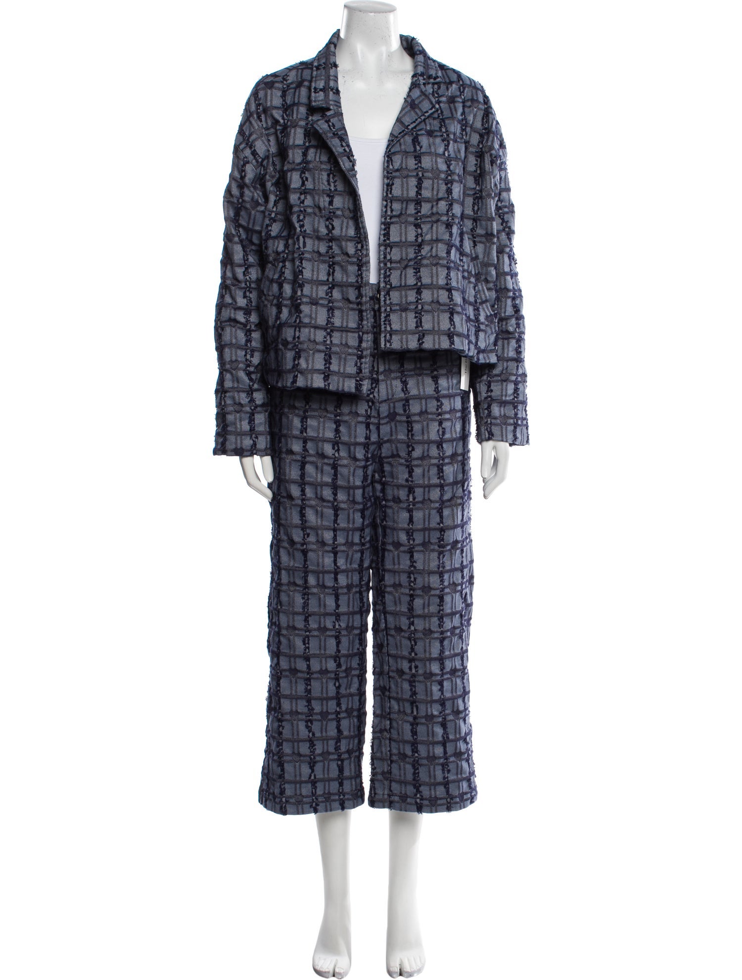 Buru Plaid Print Pantsuit