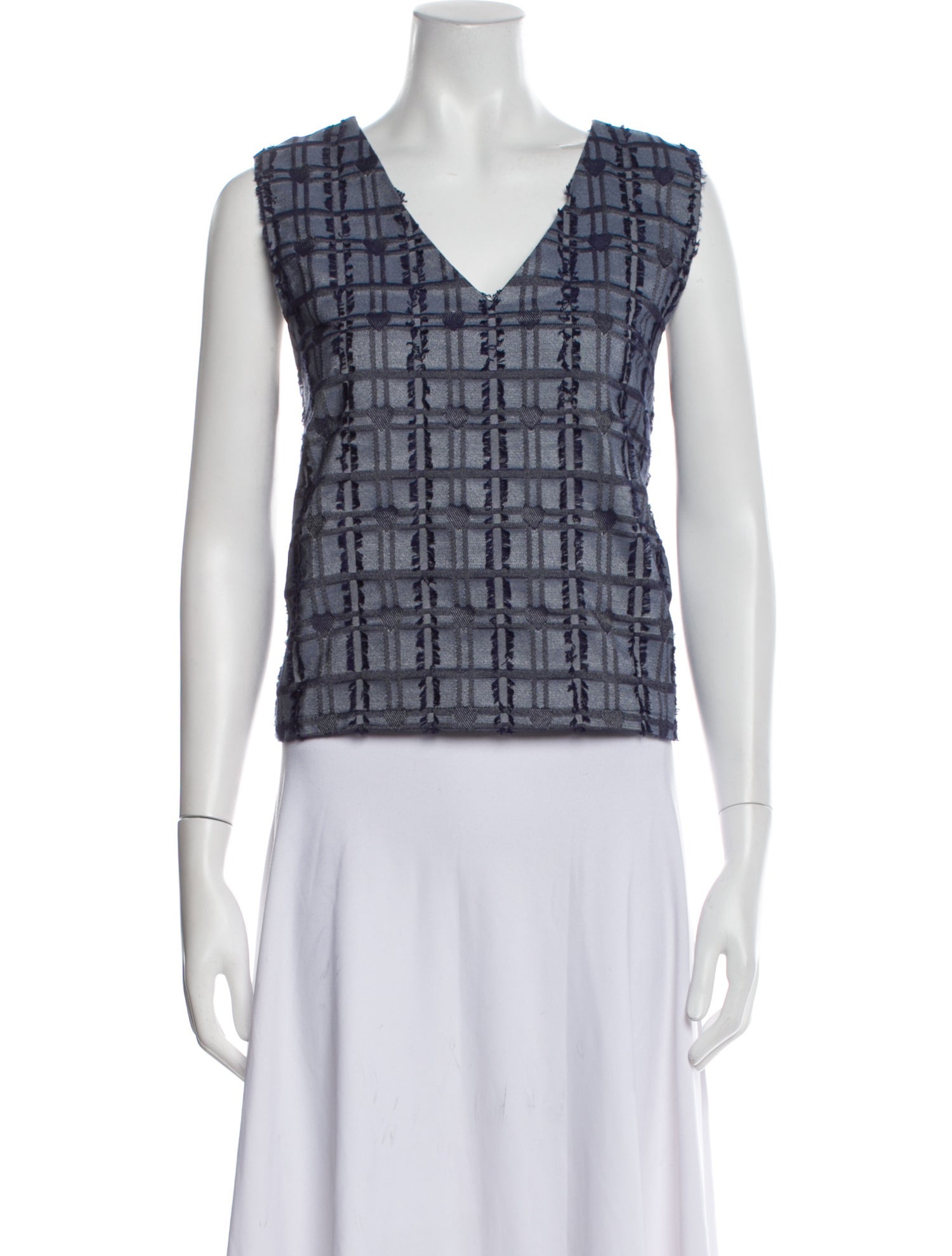 Buru Plaid Print V-Neck Crop Top