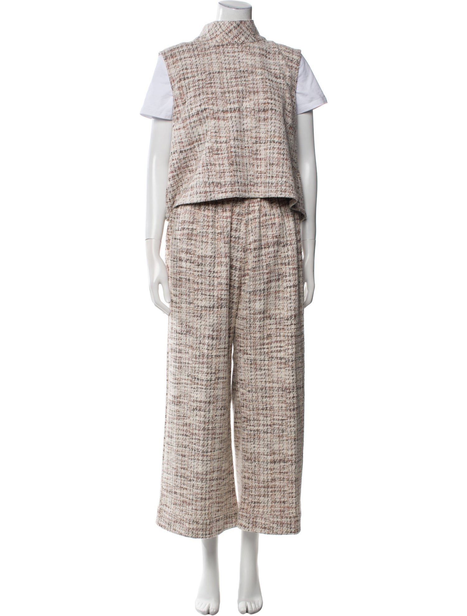 Buru Tweed Pattern Pant Set