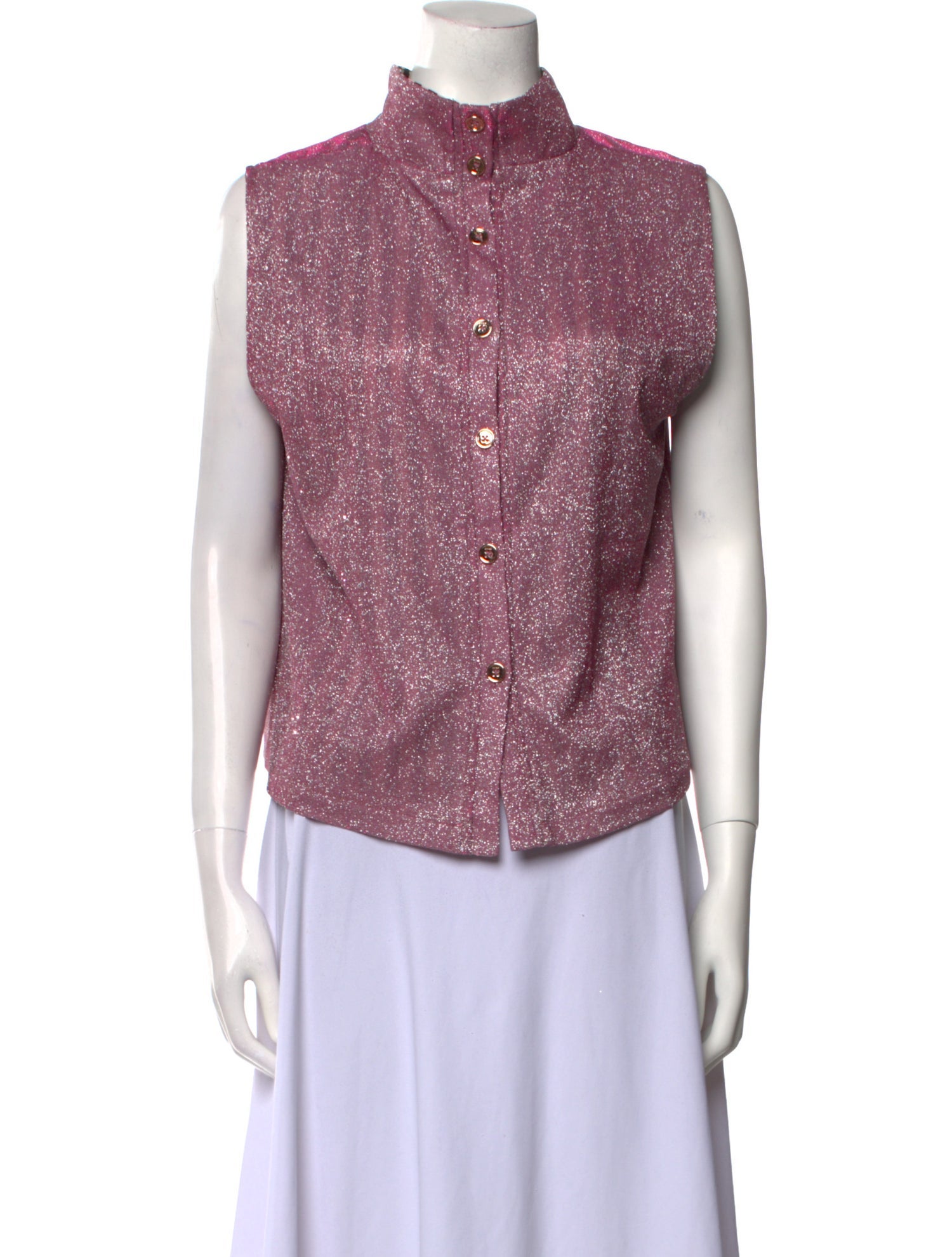 Buru Mock Neck Sleeveless Top