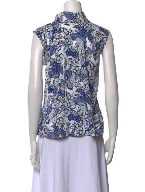 Buru Printed Mock Neck Blouse