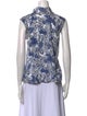 Buru Printed Mock Neck Blouse