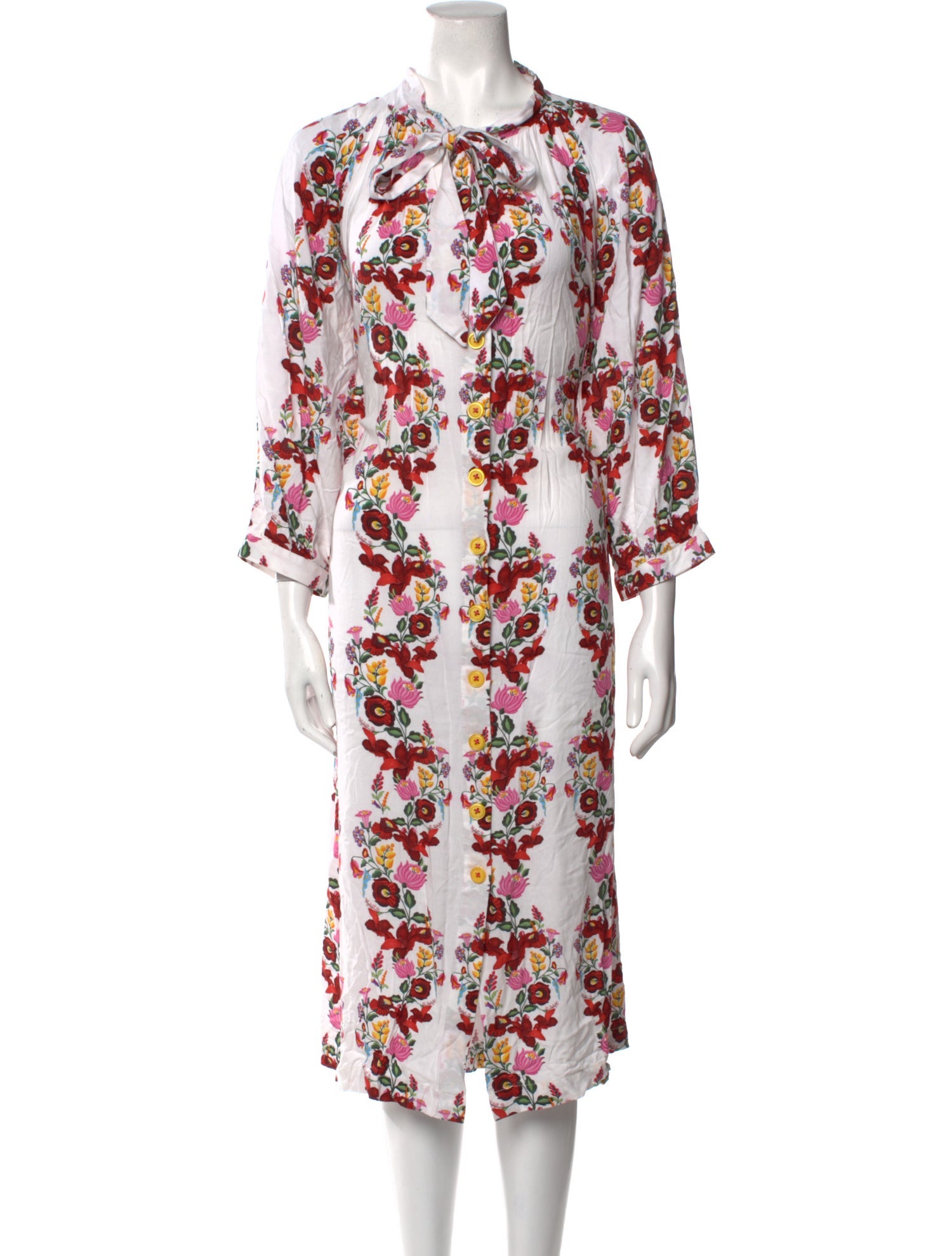 Buru Floral Print Midi Length Dress