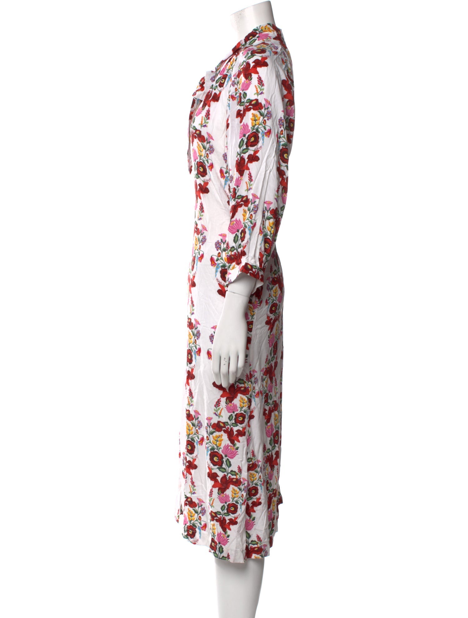Buru Floral Print Midi Length Dress