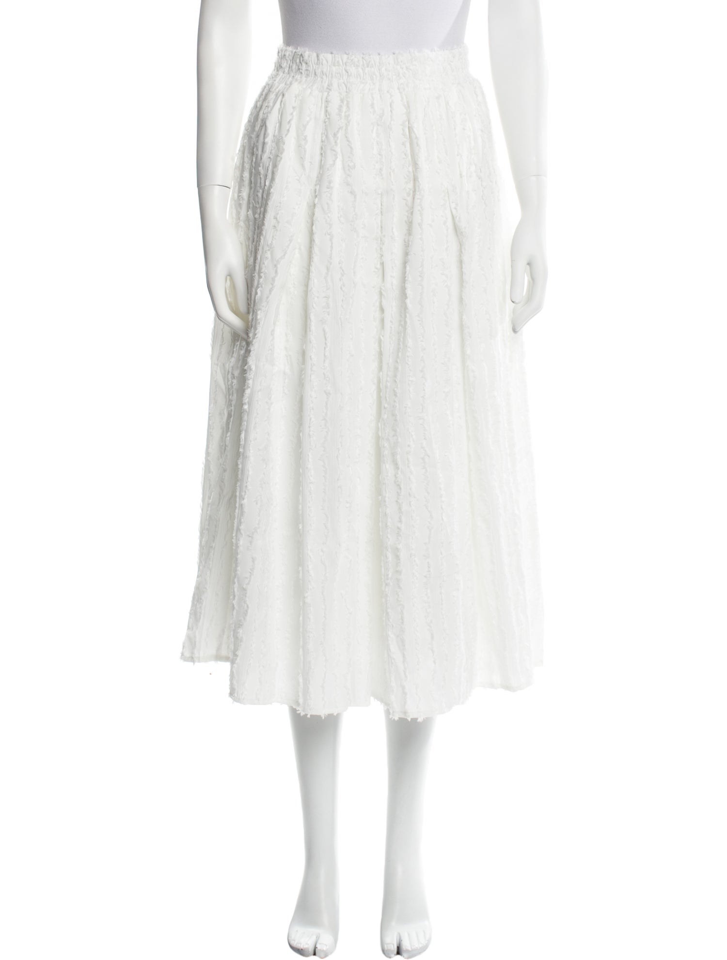 Buru Raw-Edge Trim Midi Length Skirt w/ Tags