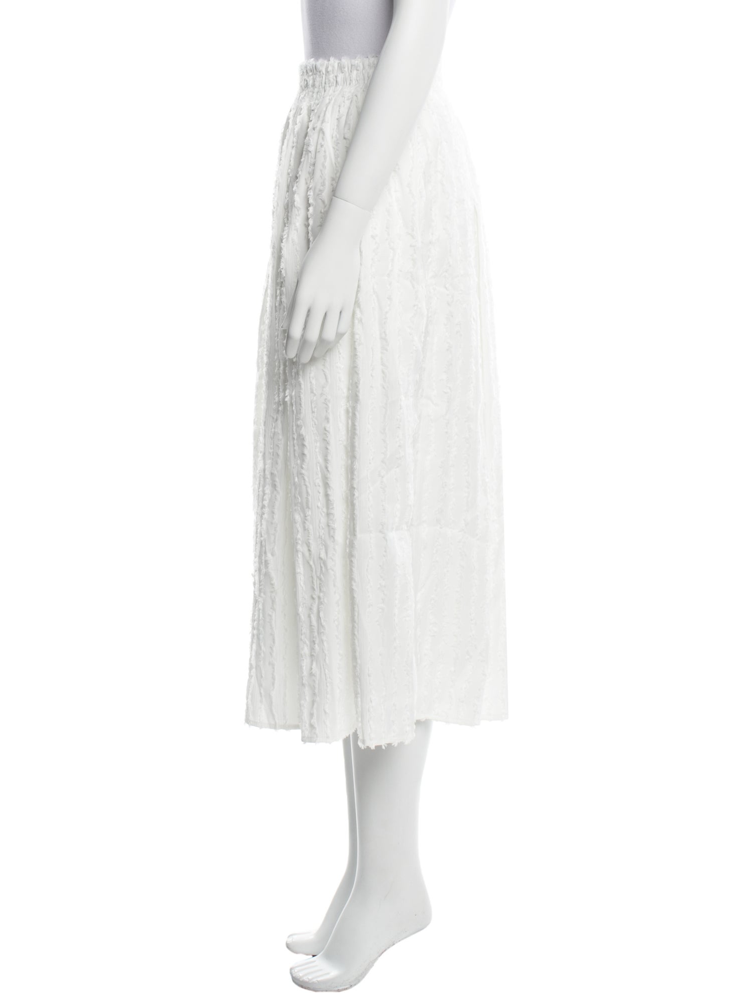 Buru Raw-Edge Trim Midi Length Skirt w/ Tags