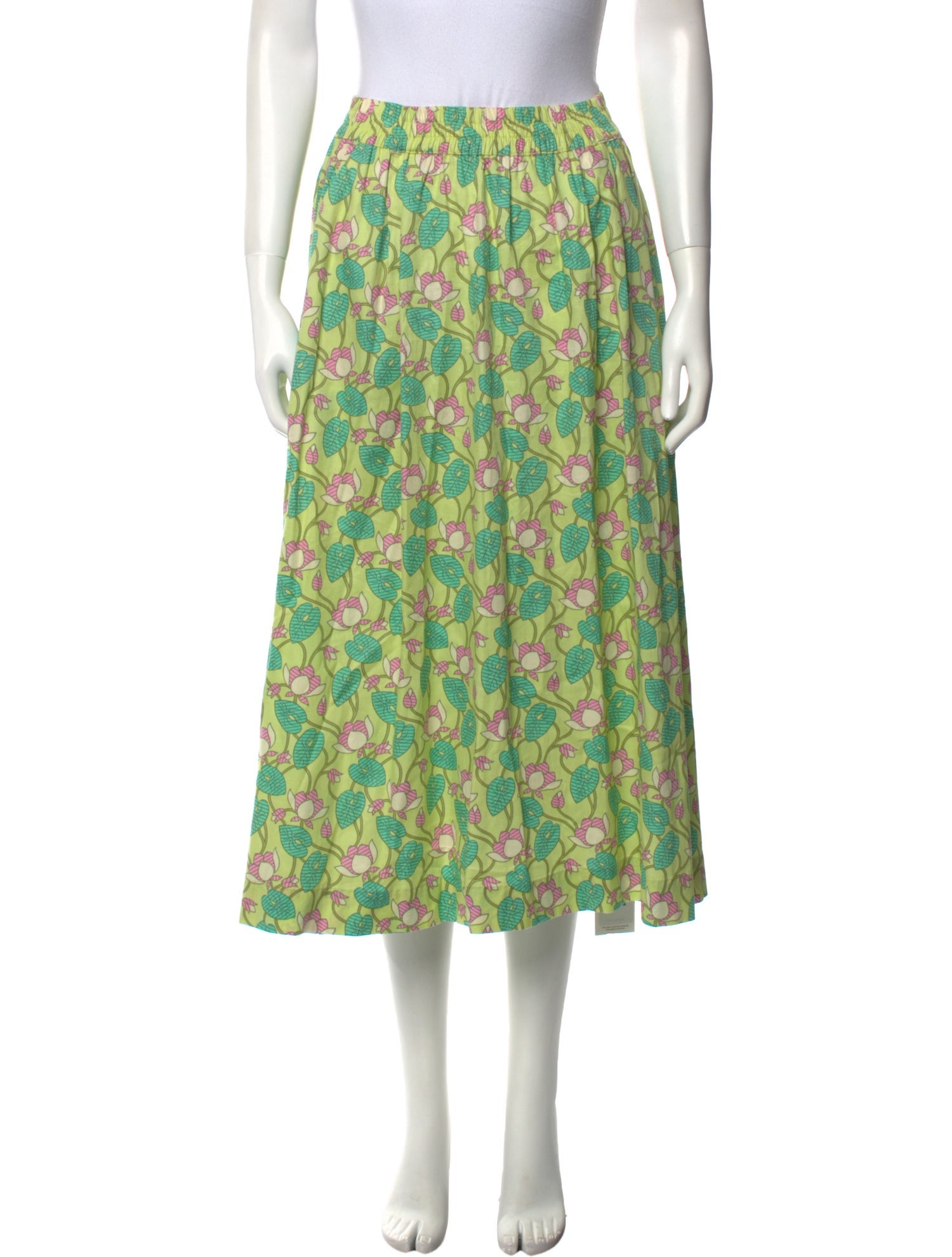 Buru Floral Print Midi Length Skirt