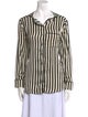 Buru Striped Long Sleeve Button-Up Top