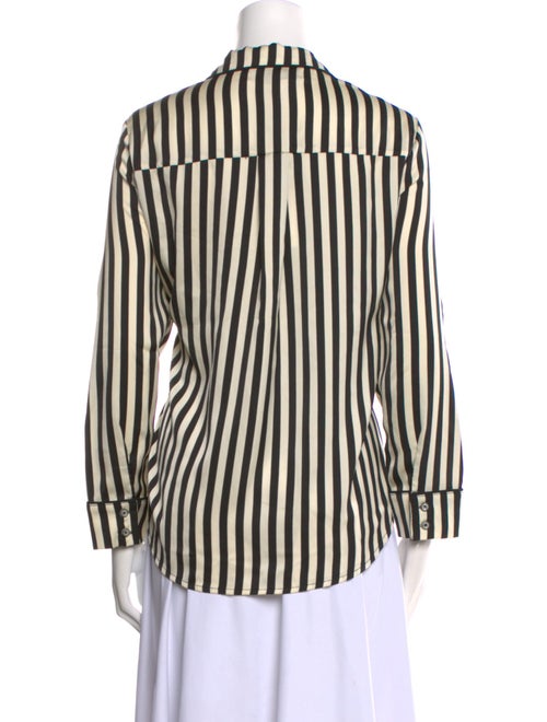 Buru Striped Long Sleeve Button-Up Top
