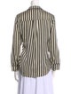 Buru Striped Long Sleeve Button-Up Top