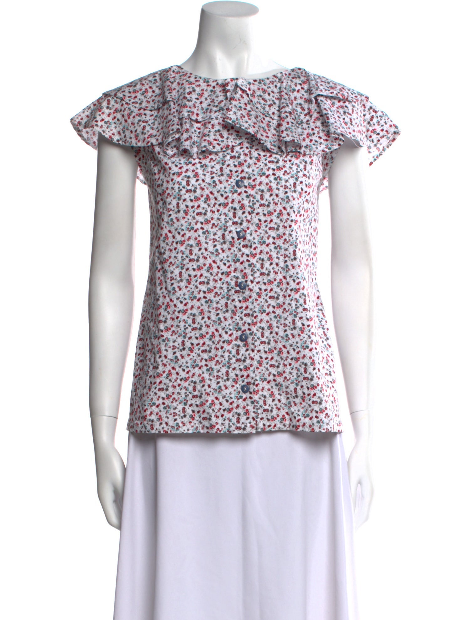 Buru Lace Pattern Bateau Neckline Top