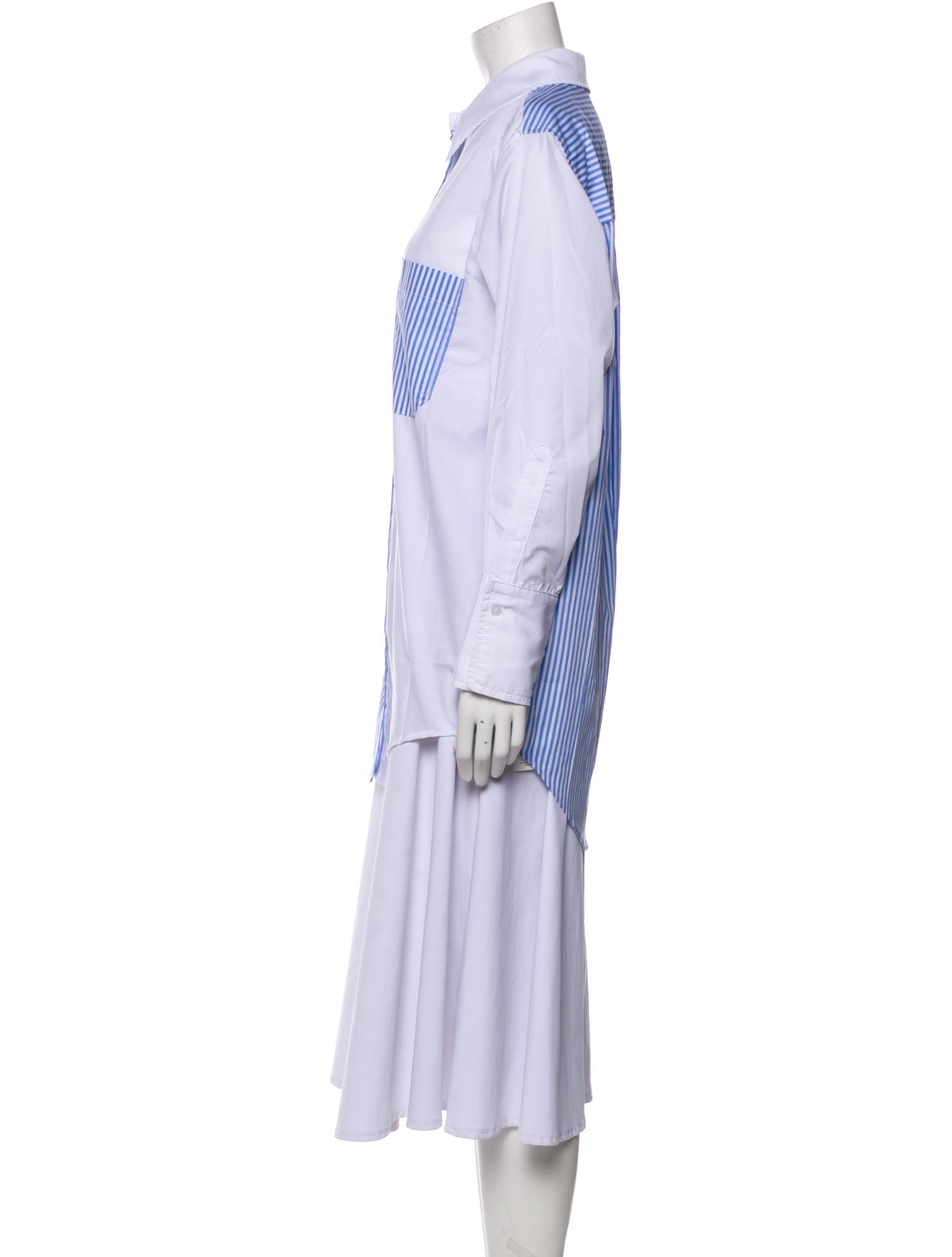 Buru Striped Long Sleeve Button-Up Top w/ Tags