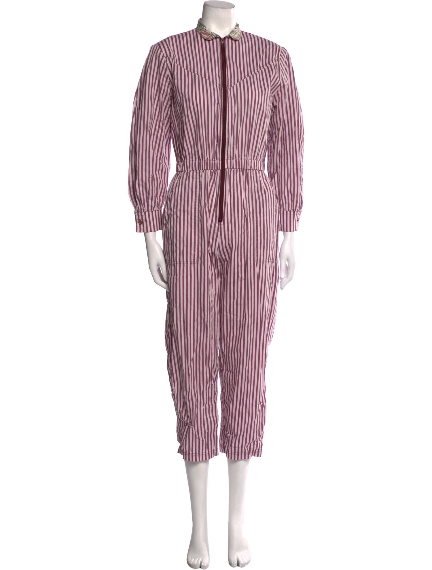 Buru Striped Mock Neck Jumpsuit
