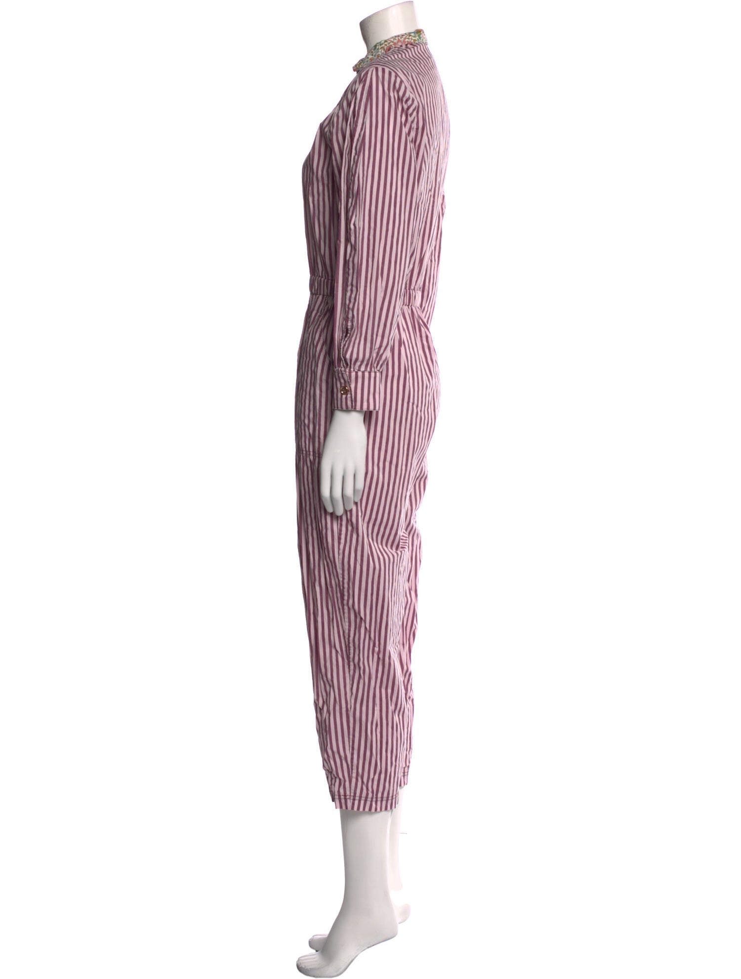 Buru Striped Mock Neck Jumpsuit
