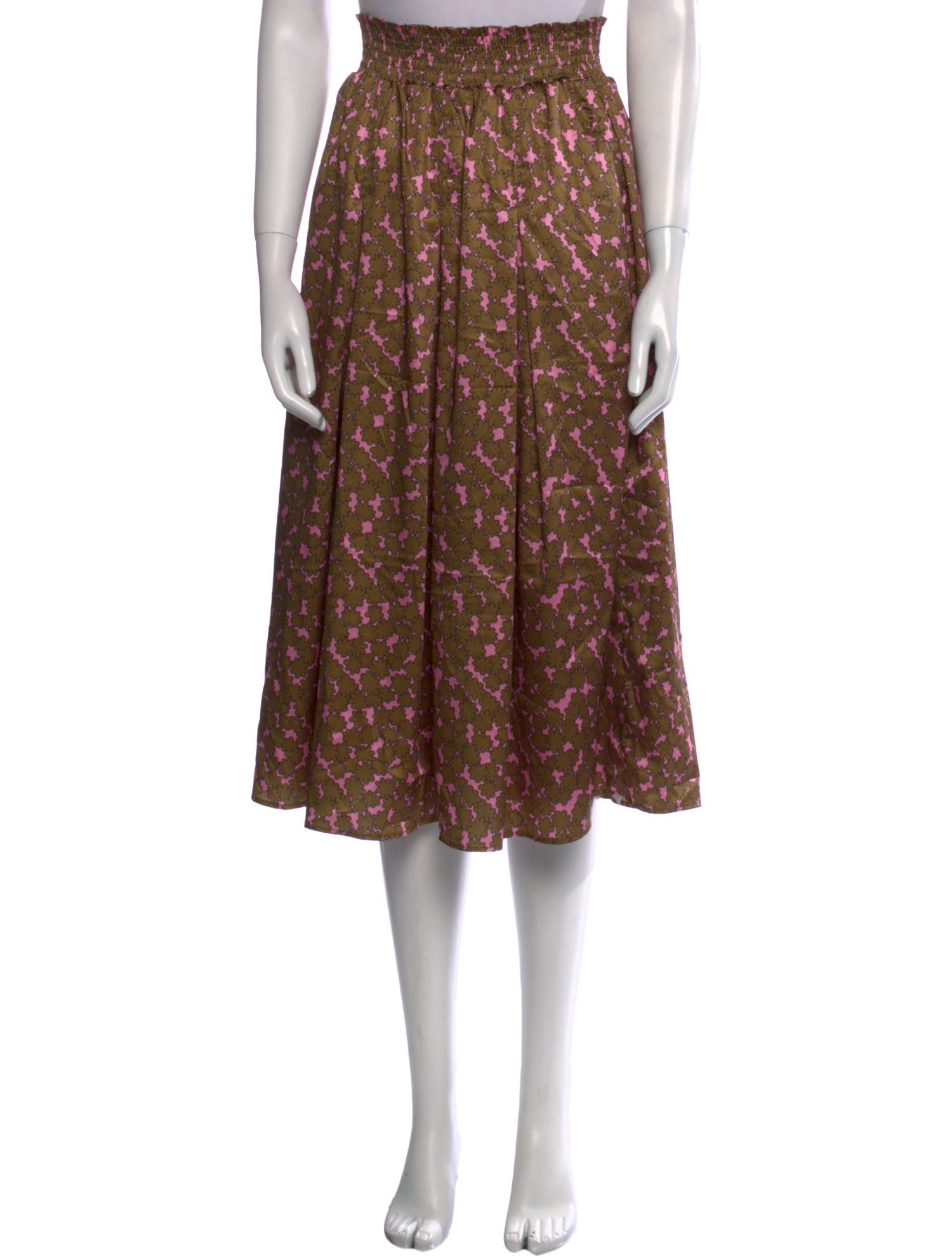 Buru Floral Print Midi Length Skirt