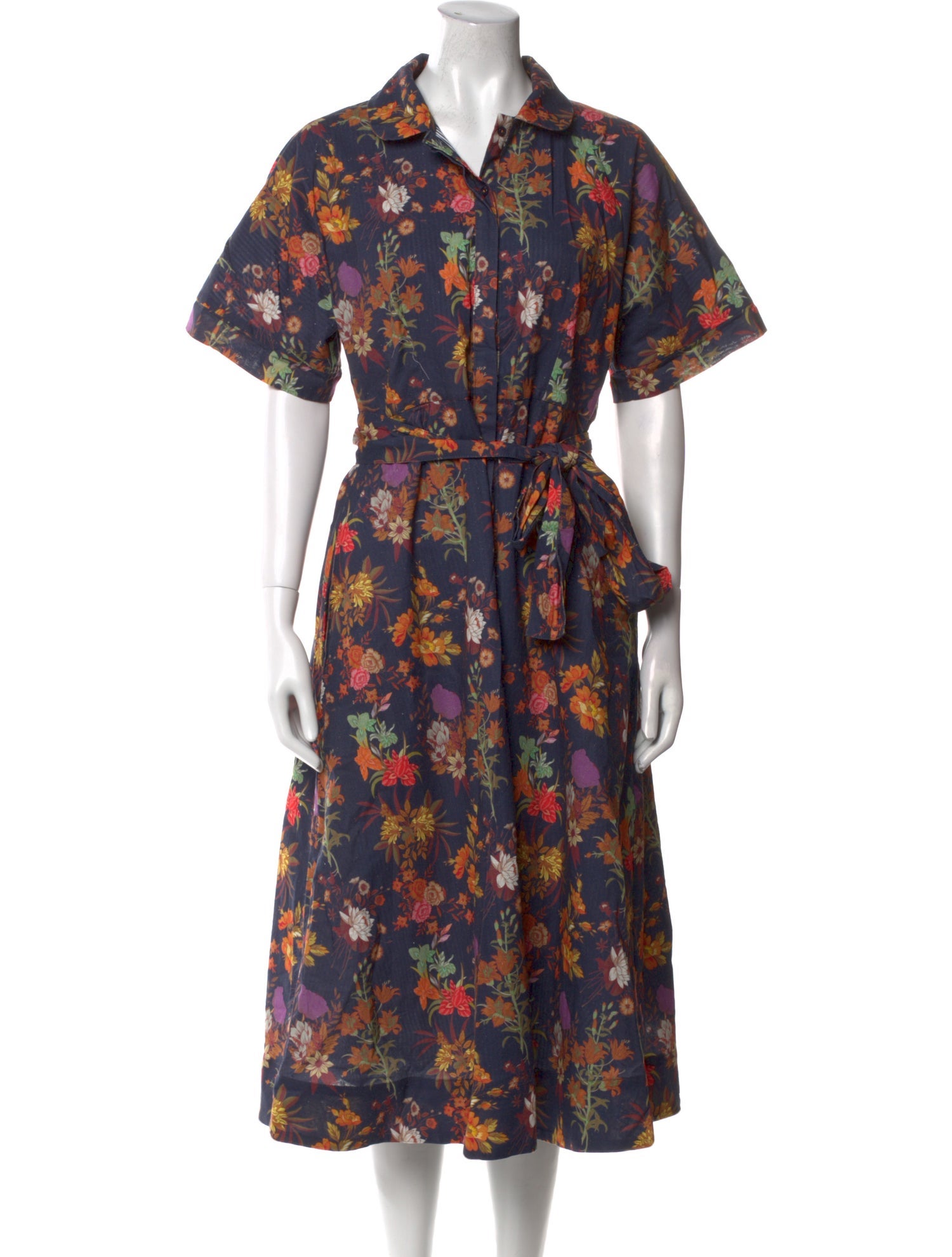 Buru Floral Print Midi Length Dress