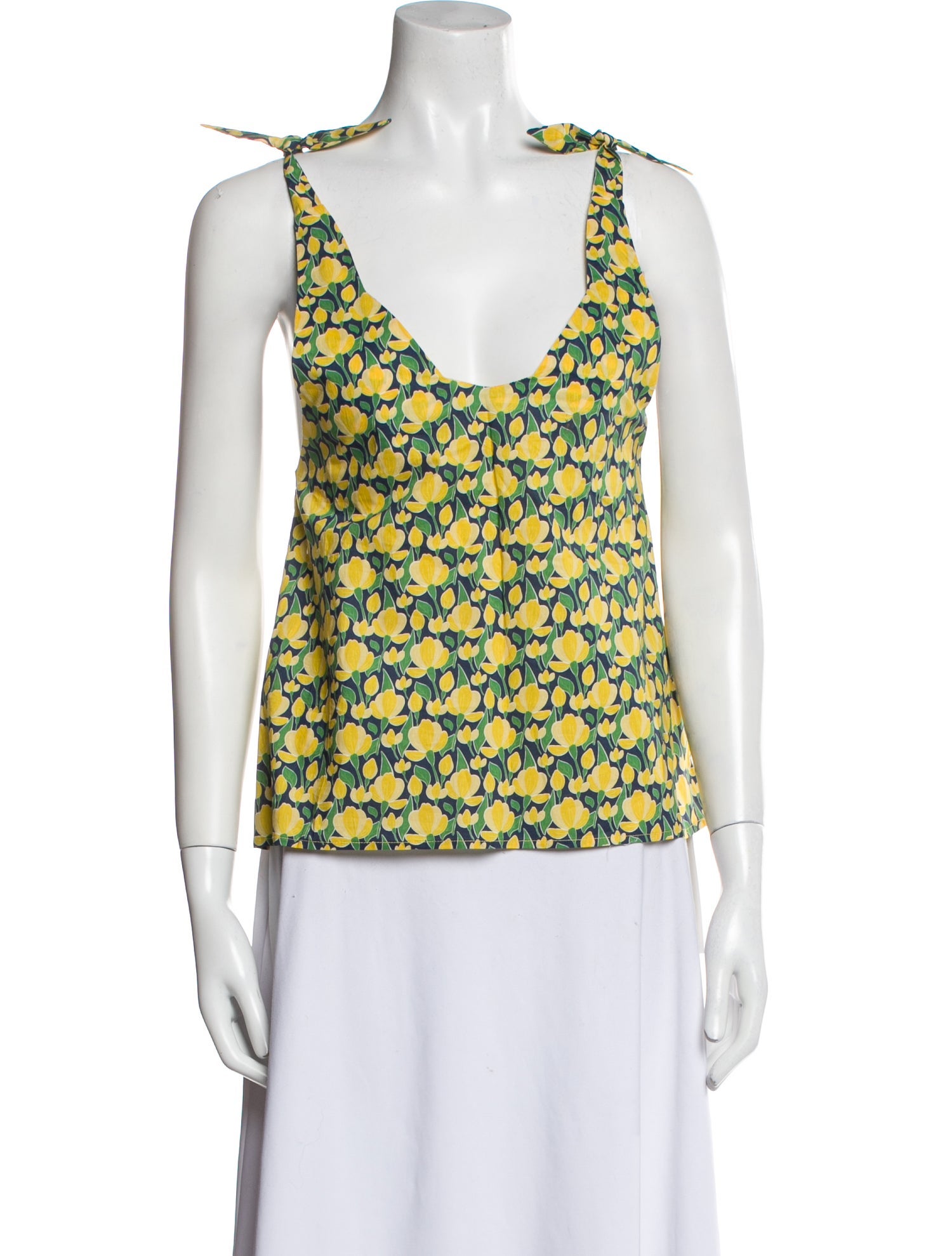 Buru Floral Print Scoop Neck Top w/ Tags