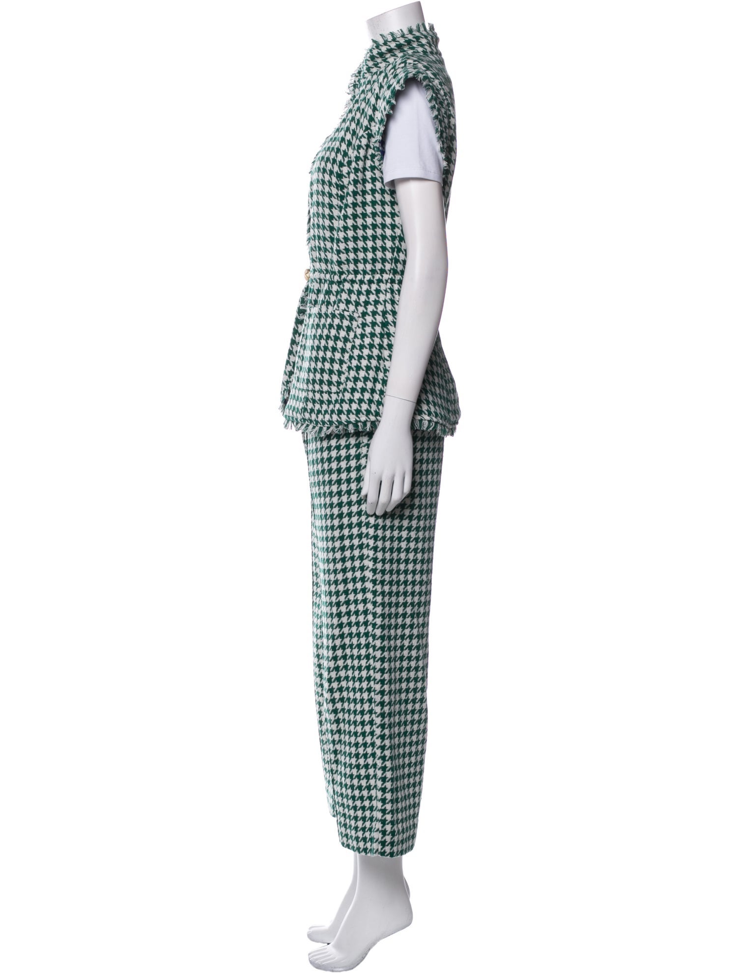 Buru Houndstooth Print Pantsuit