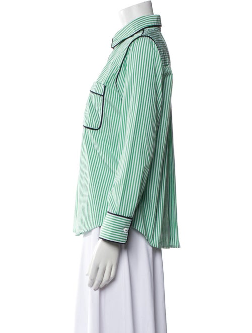 Buru Striped Long Sleeve Button-Up Top