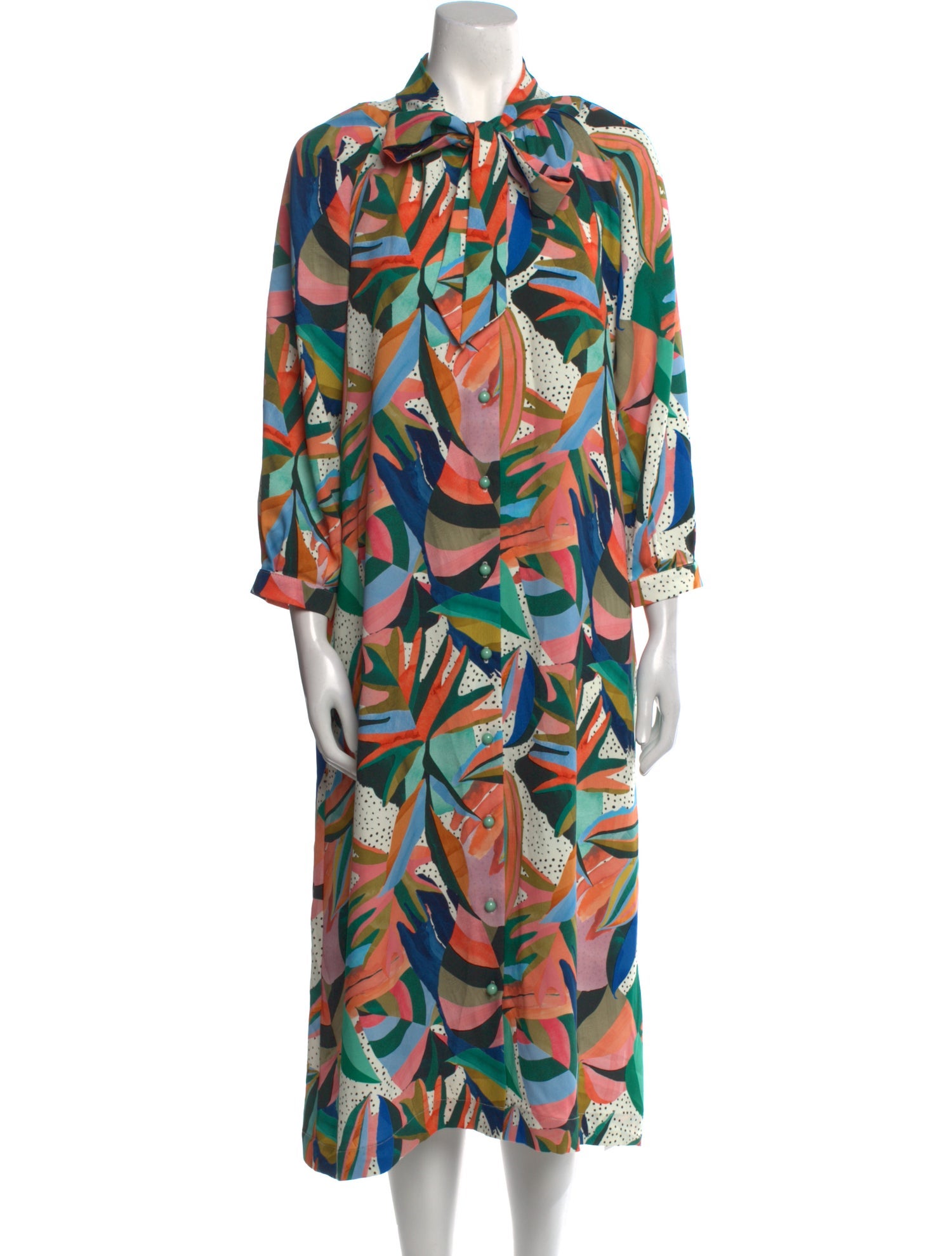 Buru Printed Midi Length Dress w/ Tags
