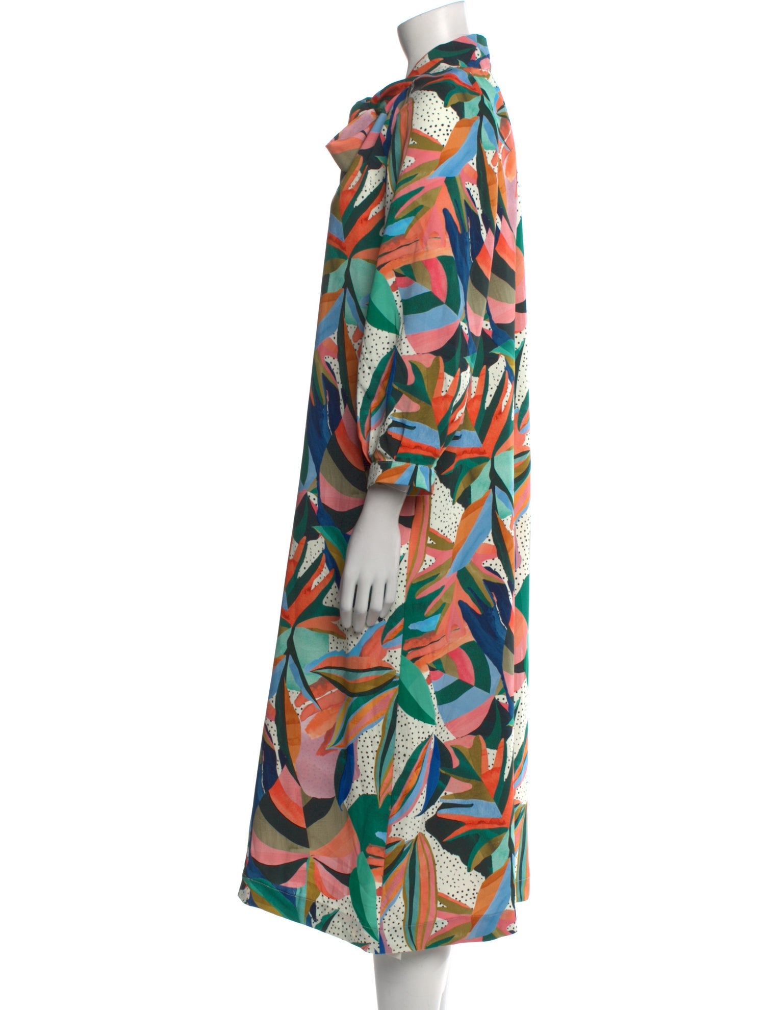 Buru Printed Midi Length Dress w/ Tags